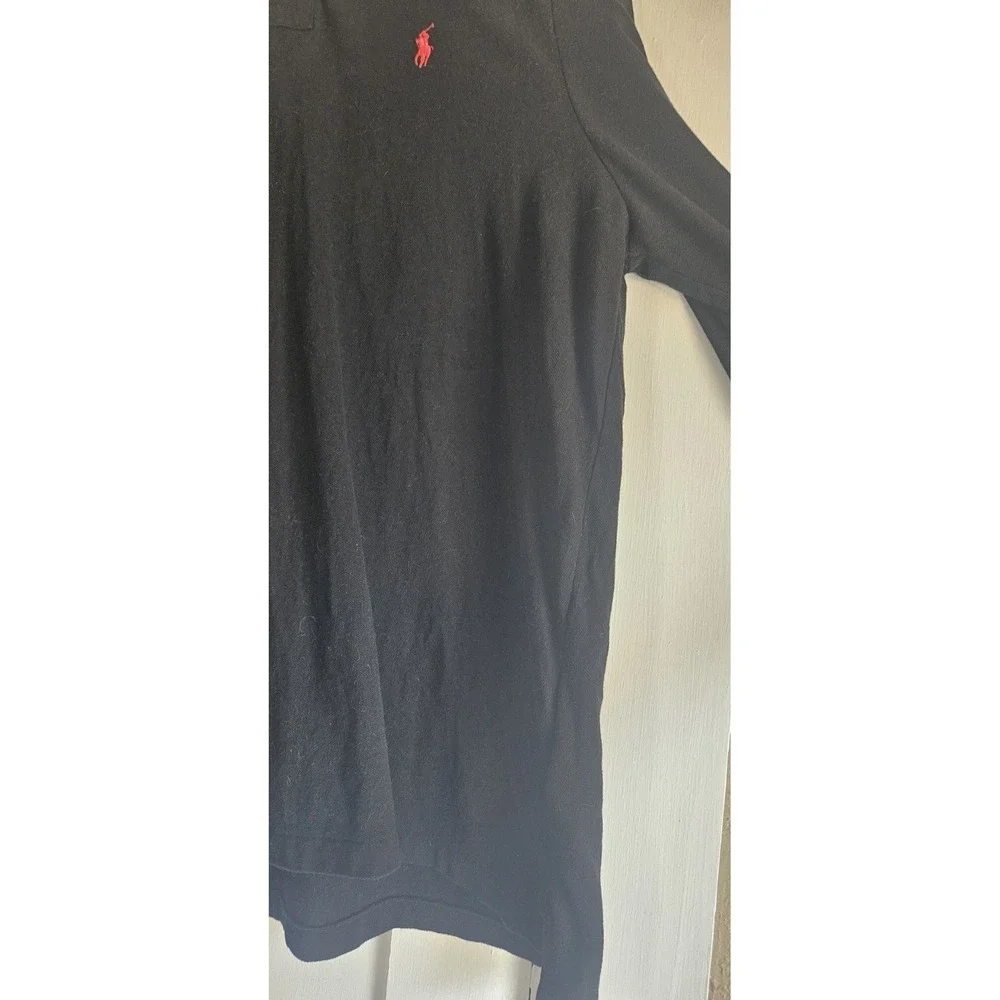 POLO RALPH LAUREN classic fit black polo shirt red embroidered pony Men XL
